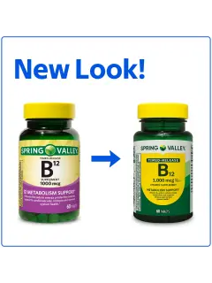 Spring Valley Suplemento de Vitamina B12 1000 mcg 60 Unidades