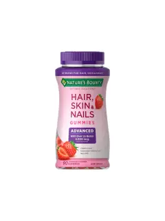 NATURE'S BOUNTY ADVANCED HAIR, SKIN AND NAILS STRAWBERRY GUMMIES, 6000 MCG BIOTIN 90 CT 11.1